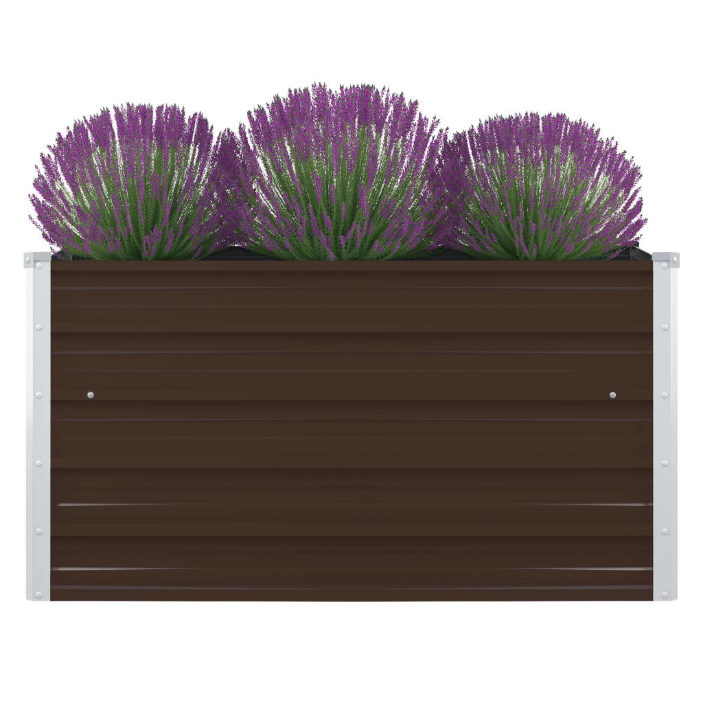 JUNG Vida Hochbeet 100 x 100 x 45 cm Verzinkter Stahl Braun