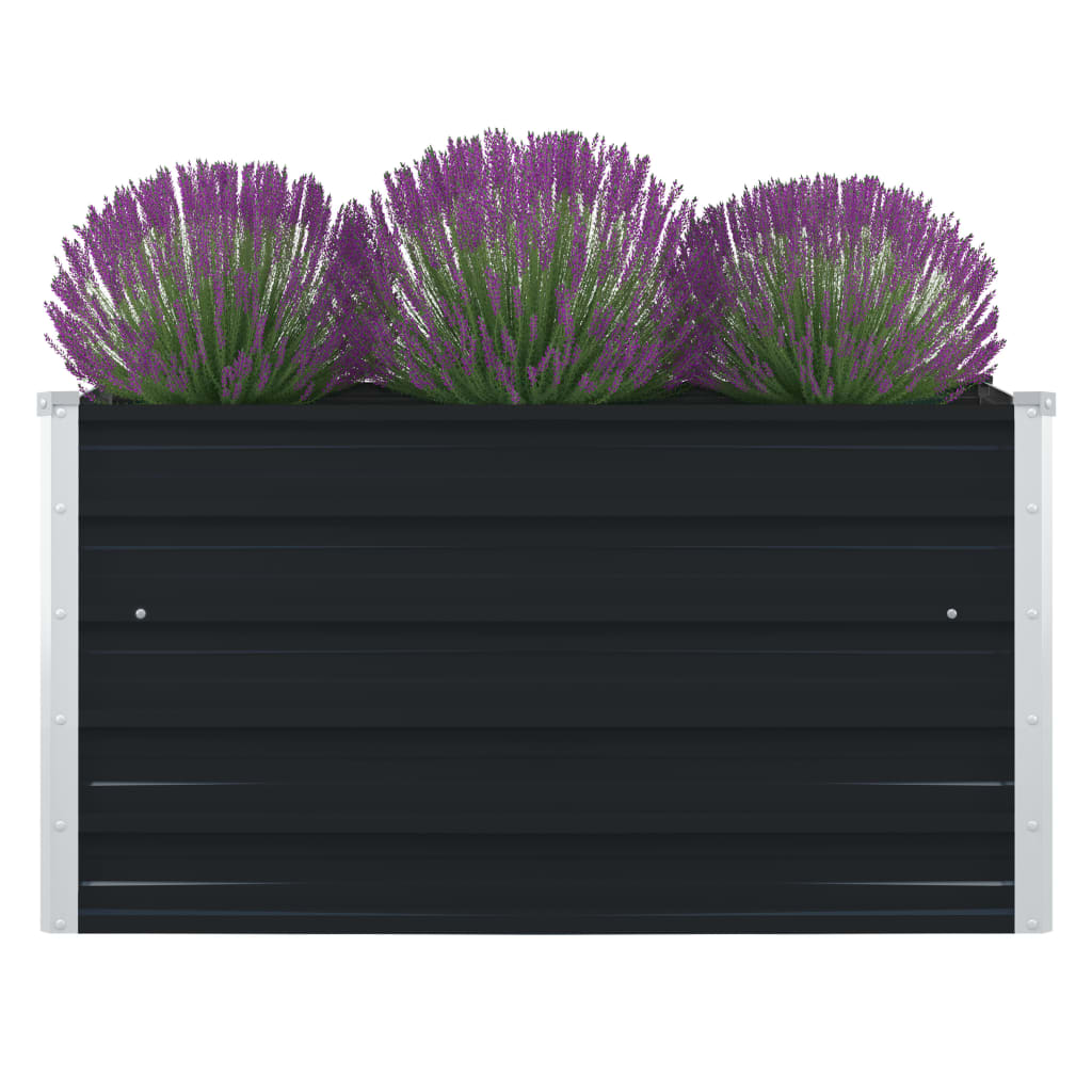 JUNG Vida Hochbeet 100×100×45 cm Verzinkter Stahl Anthrazit