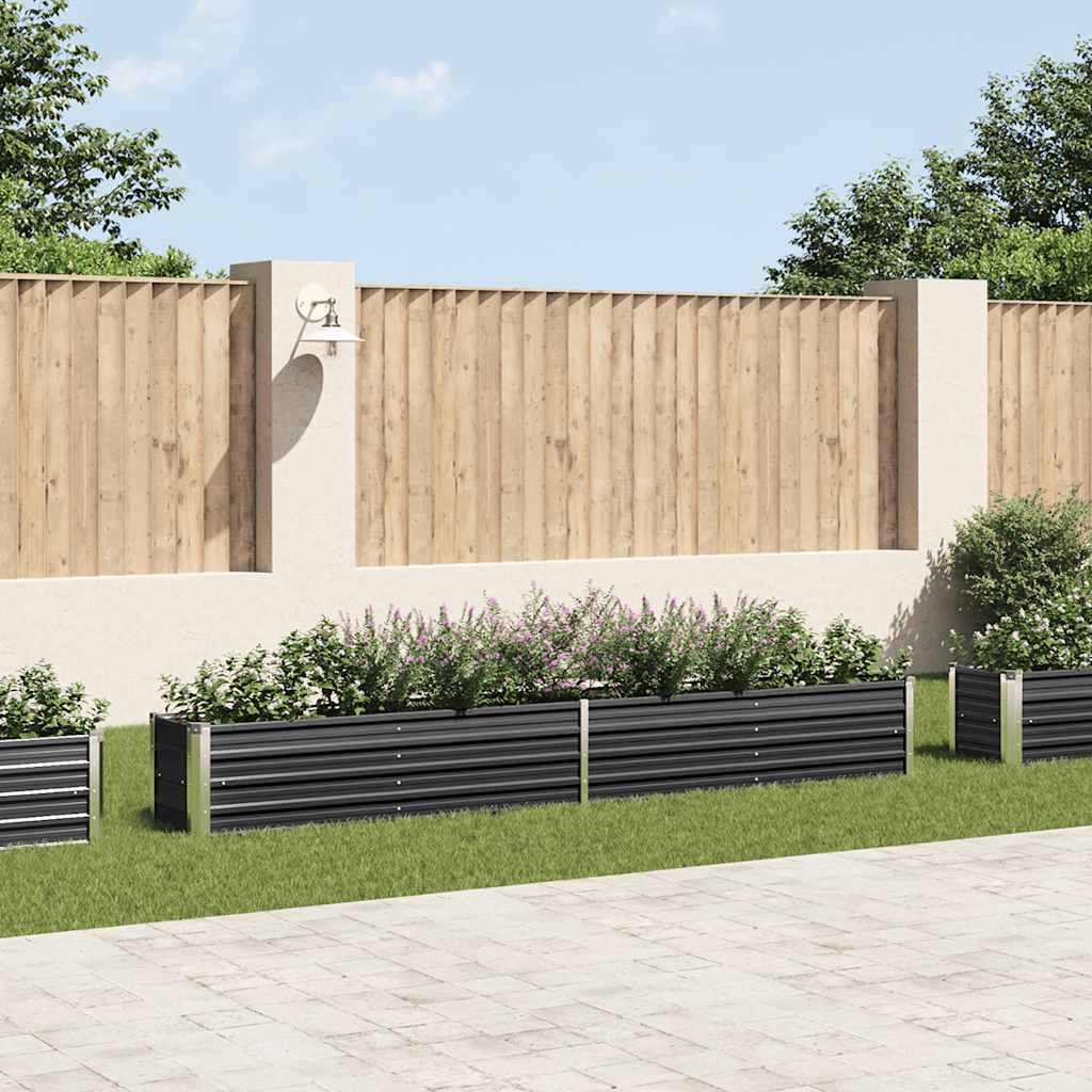 JUNG Vida Garten-Hochbeet Verzinkter Stahl 320×40×45 cm Anthrazit