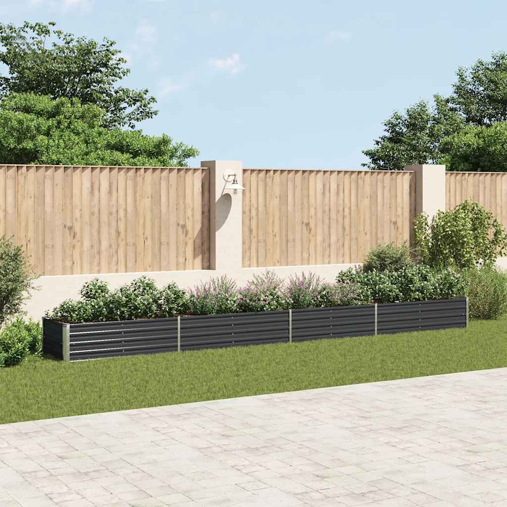 JUNG Vida Garten-Hochbeet Verzinkter Stahl 600x80x45 cm Anthrazit