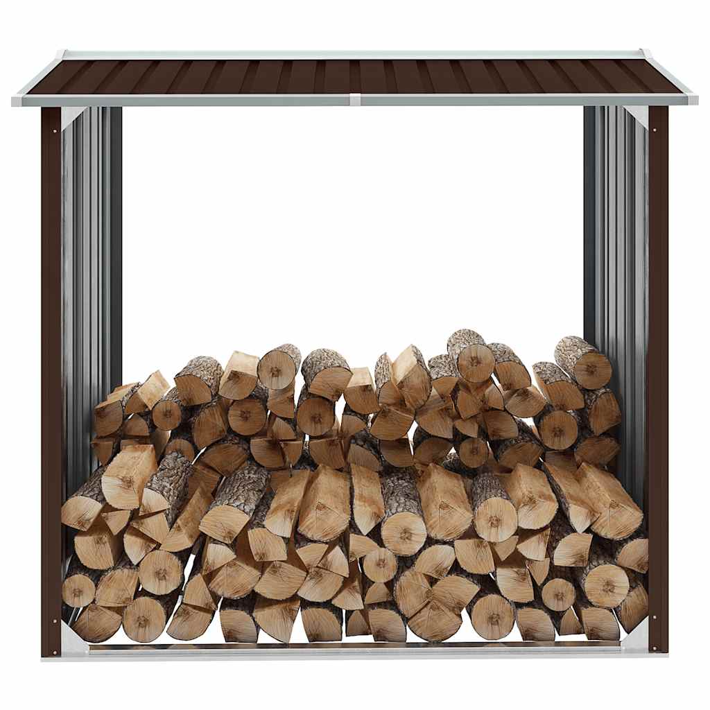 JUNG Vida Brennholzlager Verzinkter Stahl 172x91x154 cm Braun