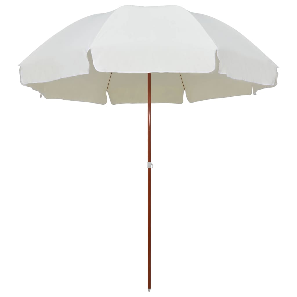 JUNG Vida Sonnenschirm mit Stahl-Mast 300 cm Sandweiß
