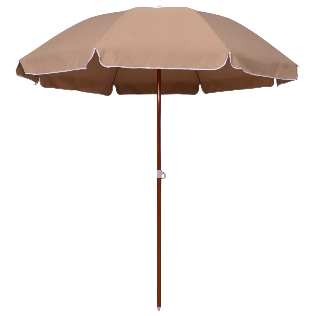JUNG Vida Sonnenschirm mit Stahl-Mast 240 cm Taupe