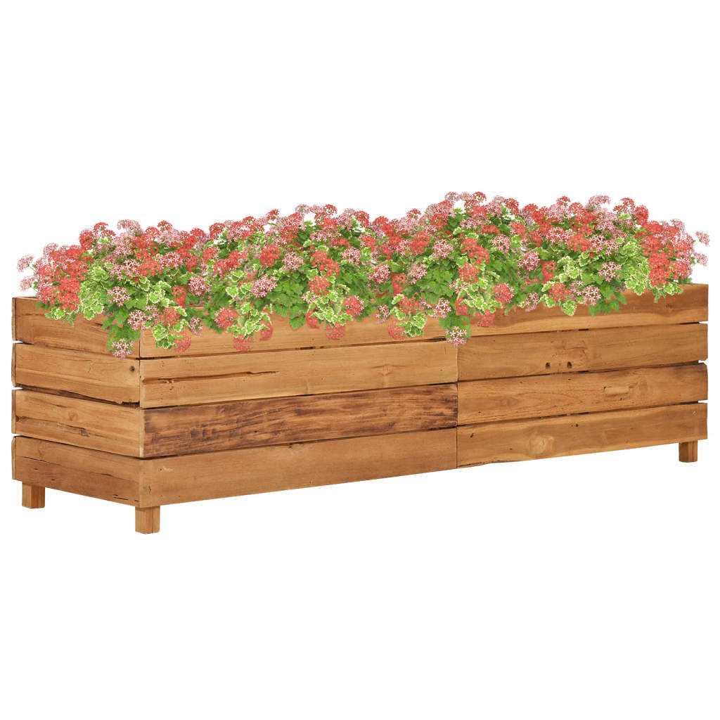 JUNG Vida Hochbeet 150x40x38 cm Teak Altholz und Stahl
