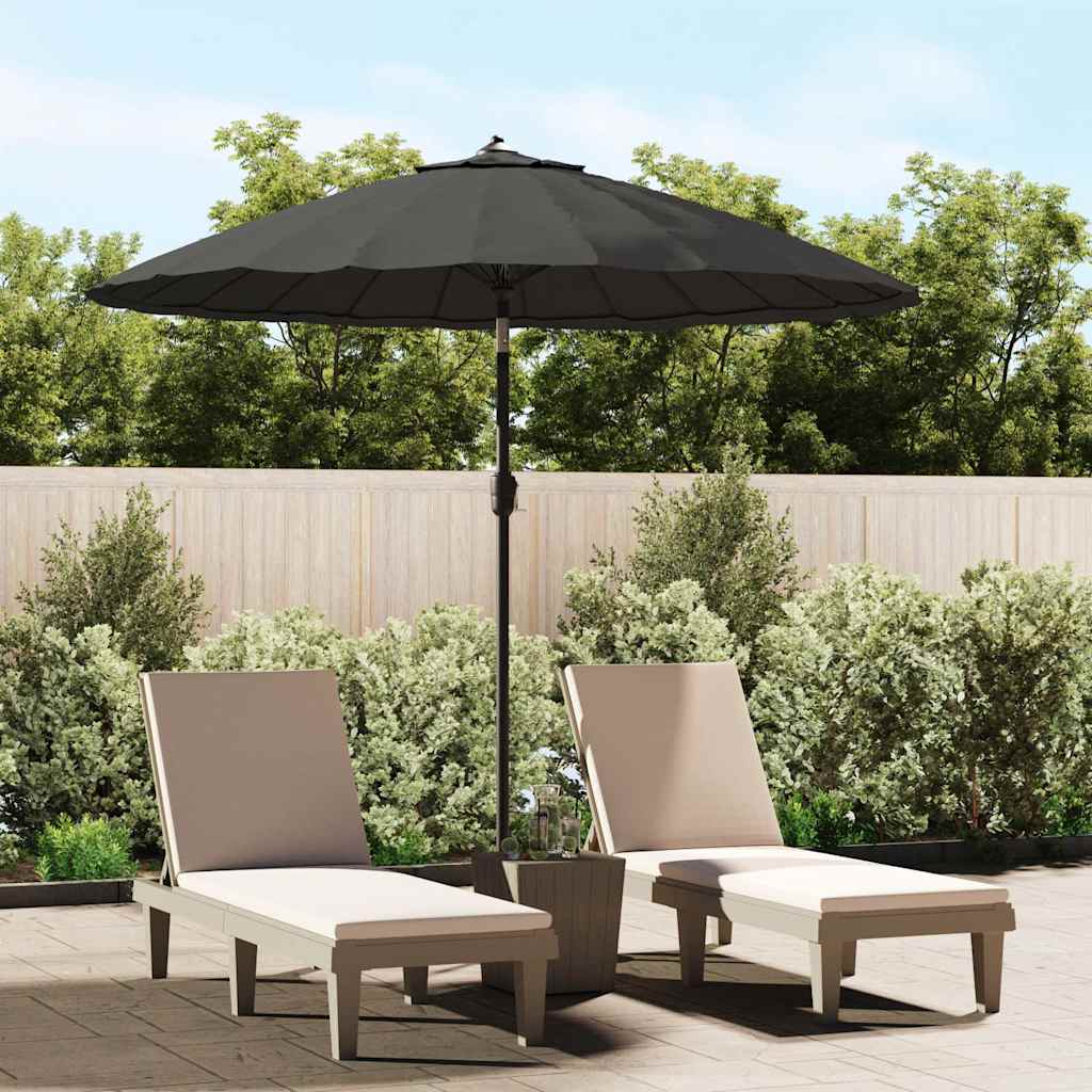 JUNG Vida Sonnenschirm mit Aluminium-Mast 270 cm Anthrazit