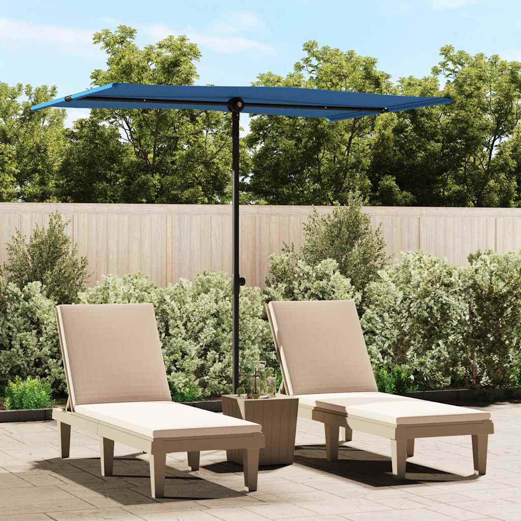 JUNG Vida Sonnenschirm mit Aluminium-Mast 2x1,5 m Azurblau