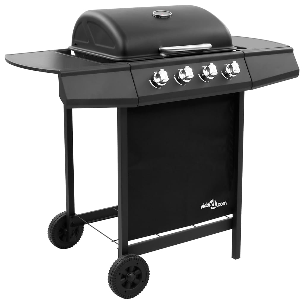 JUNG Vida Gasgrill mit 4 Flammen Schwarz