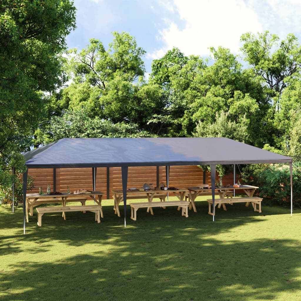 JUNG Vida Profi-Partyzelt 4×9 m Anthrazit 90 g/m²