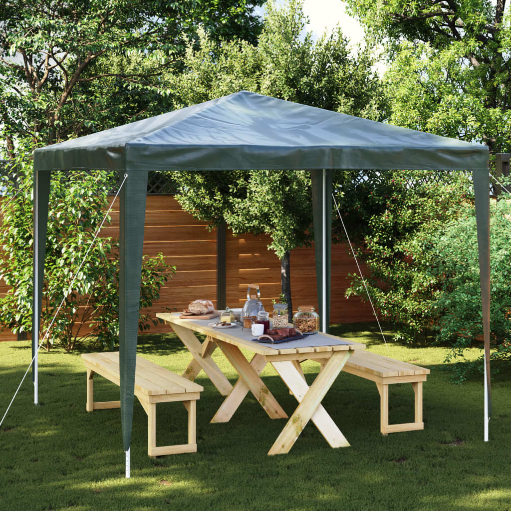 JUNG Vida Profi-Partyzelt 2,5×2,5 m Grün 90 g/m²