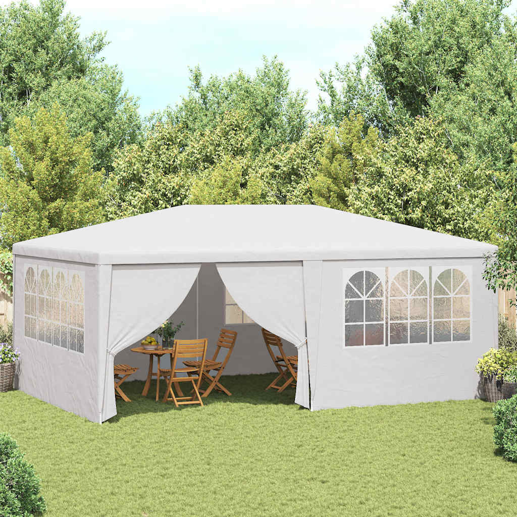 JUNG Vida Profi-Partyzelt mit Seitenwänden 4×6 m Weiß 90 g/m²
