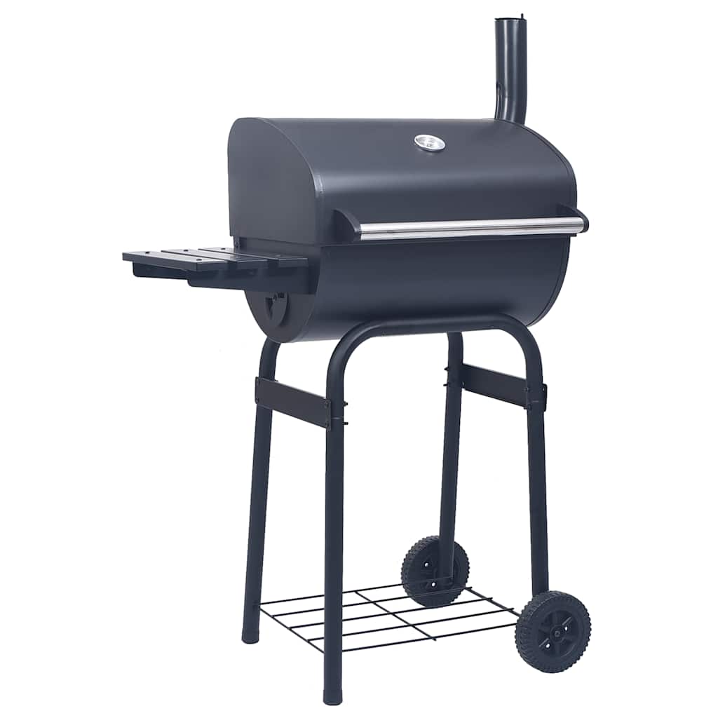 JUNG Vida Holzkohlegrill Smoker mit Unterer Ablage Schwarz