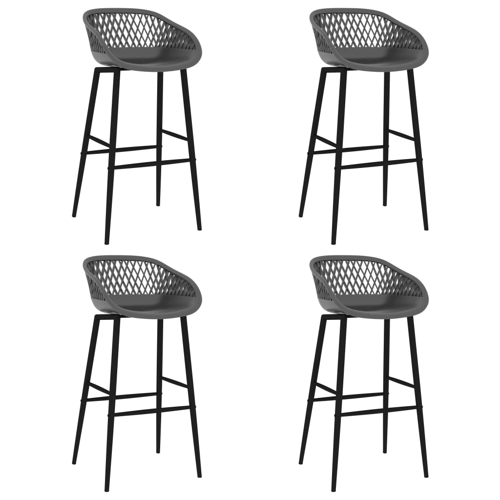 JUNG Vida Barhocker 4 Stk. Grau