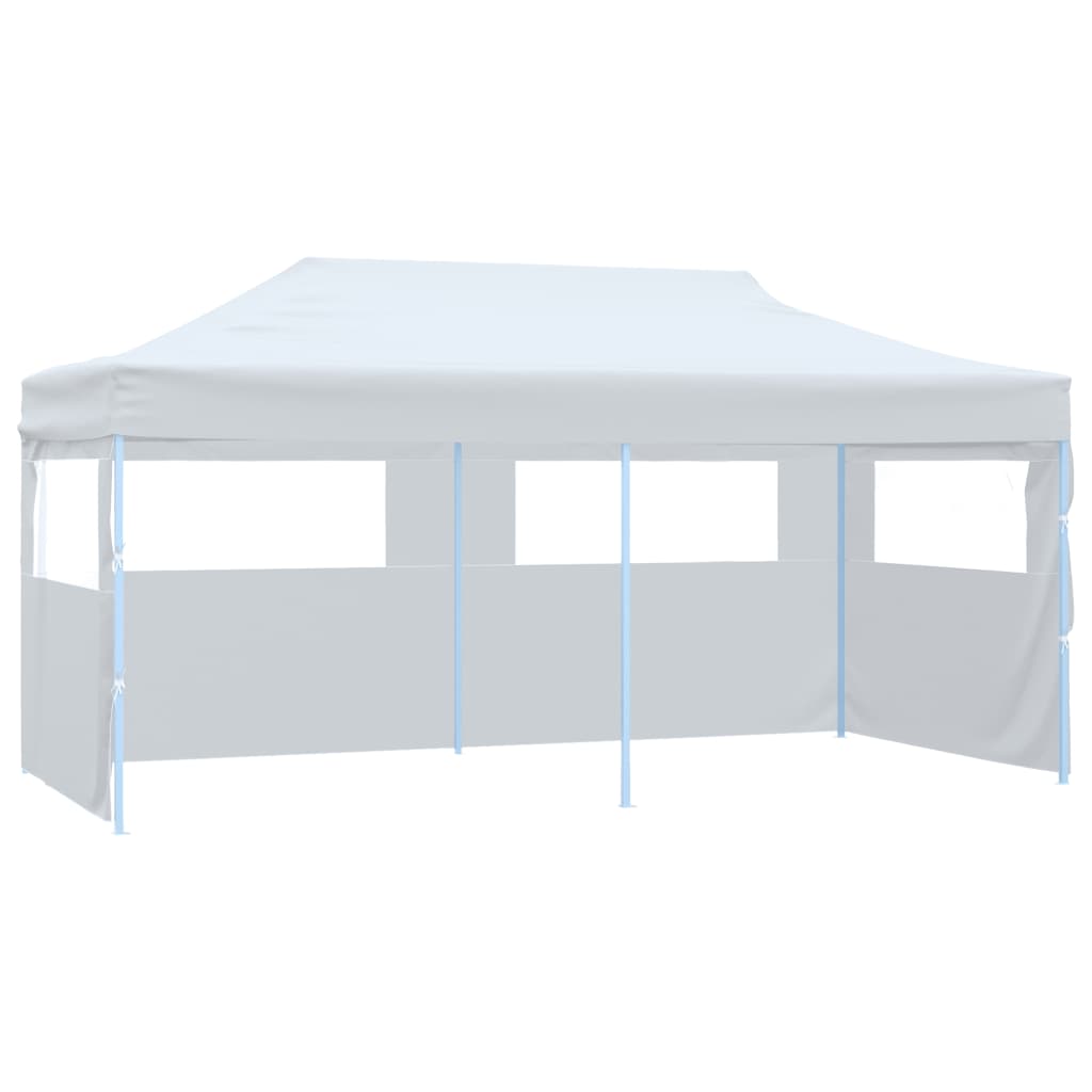 JUNG Vida Pop-Up Partyzelt mit Seitenwänden Faltbar 3x6 m Stahl Weiß
