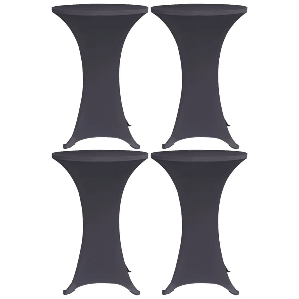 JUNG Vida Stretch-Tischhussen 4 Stk. 70 cm Anthrazit