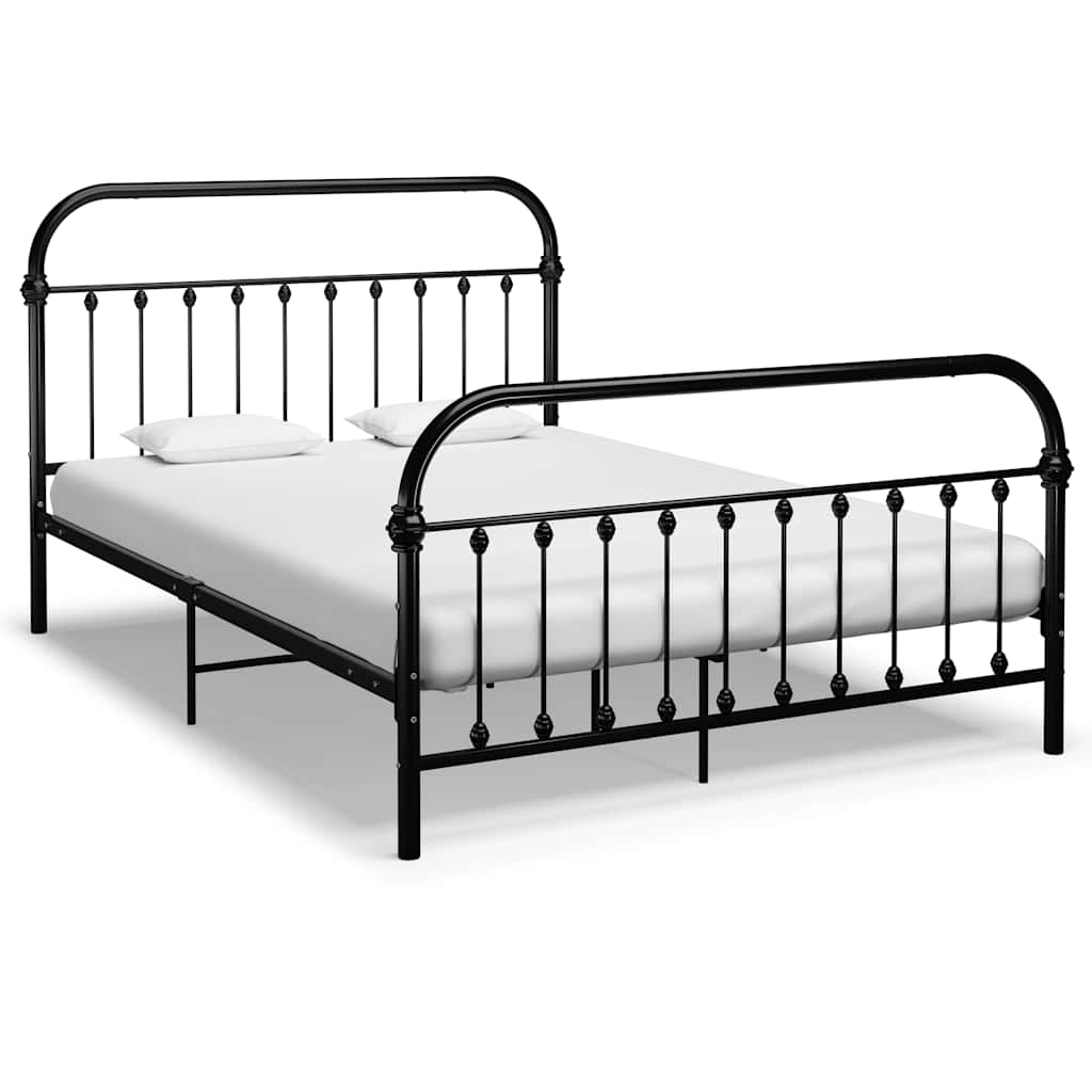 JUNG Vida Bettgestell Schwarz Metall 160×200 cm