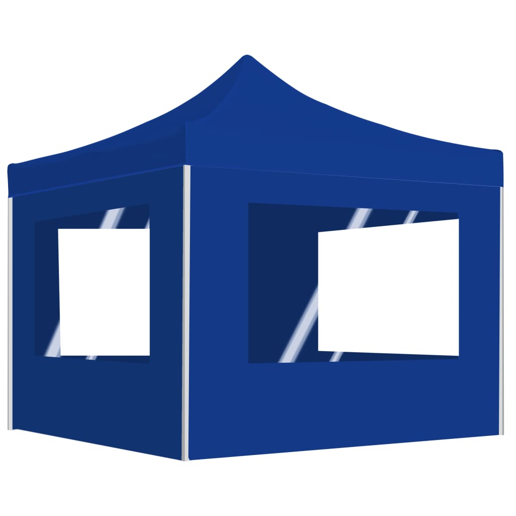JUNG Vida Profi-Partyzelt Faltbar mit Wänden Aluminium 2×2m Blau