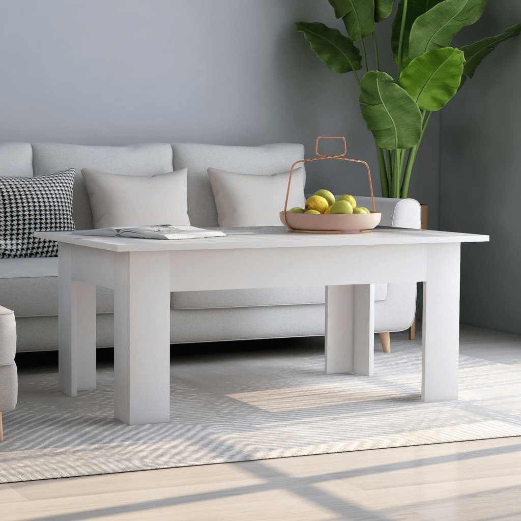 JUNG Vida Couchtisch Weiß 100x60x42 cm Holzwerkstoff