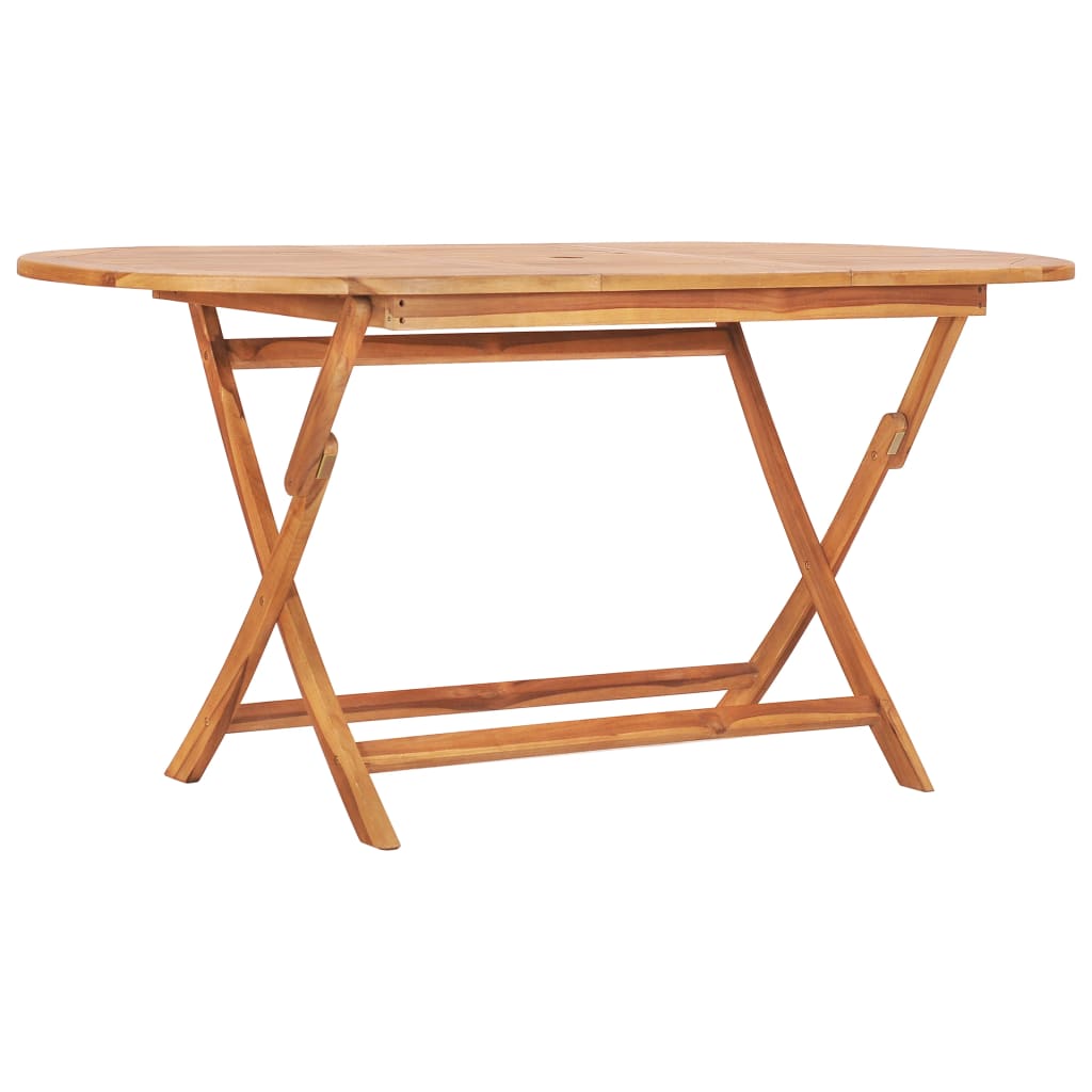 JUNG Vida Gartentisch Klappbar 160×80×75 cm Massivholz Teak