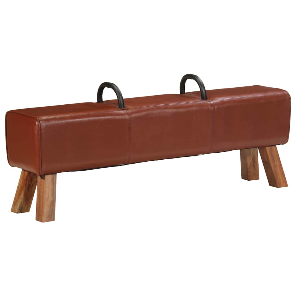 JUNG Vida Vintage Turnbock-Bank mit Griffen Echtes Ziegenleder