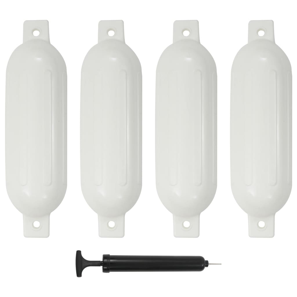 JUNG Vida Bootsfender 4 Stk. Weiß 51 x 14 cm PVC