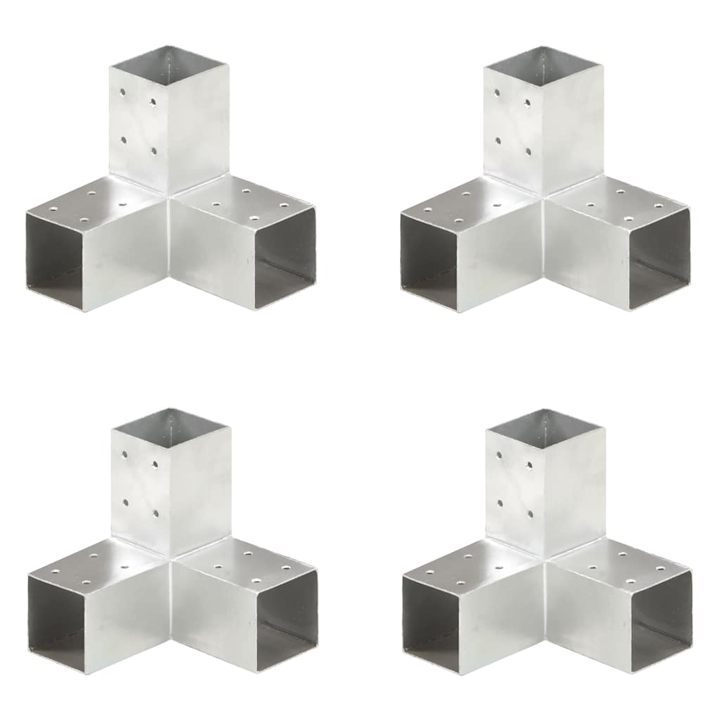 JUNG Vida Pfostenverbinder 4 Stk. Y-Form Verzinktes Metall 71 x 71 mm