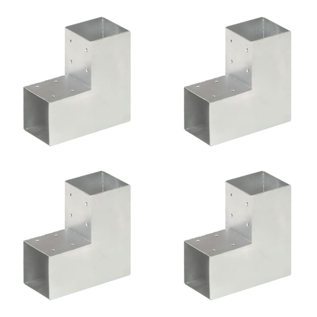 JUNG Vida Pfostenverbinder 4 Stk. L-Form Verzinktes Metall 91 x 91 mm