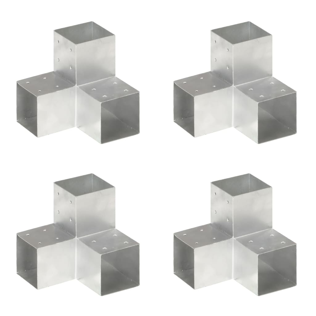 JUNG Vida Pfostenverbinder 4 Stk. Y-Form Verzinktes Metall 101 x 101 mm