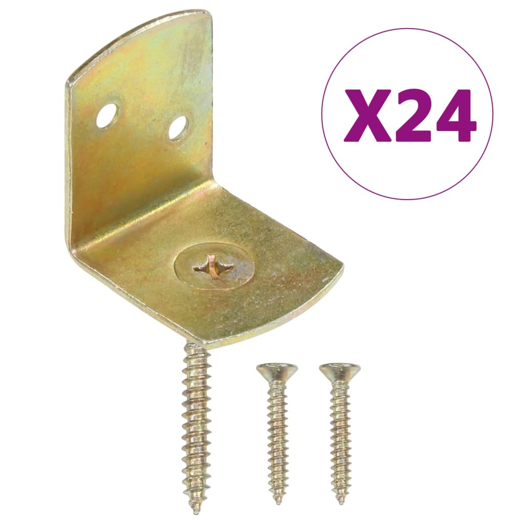JUNG Vida Flechtzaunhalter 24 Stk. L-Form Verzinktes Metall