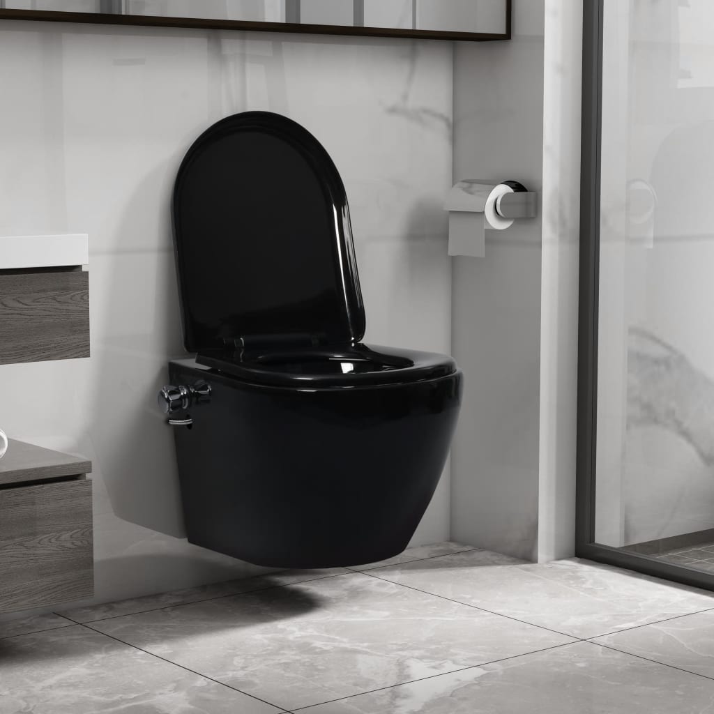 JUNG Vida Wand-WC ohne Spülrand mit Bidet-Funktion Keramik Schwarz
