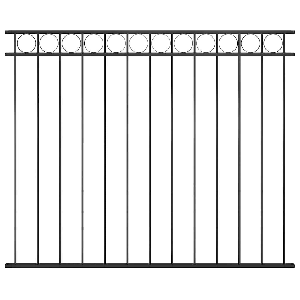 JUNG Vida Zaunelement Stahl 1,7x1,5 m Schwarz