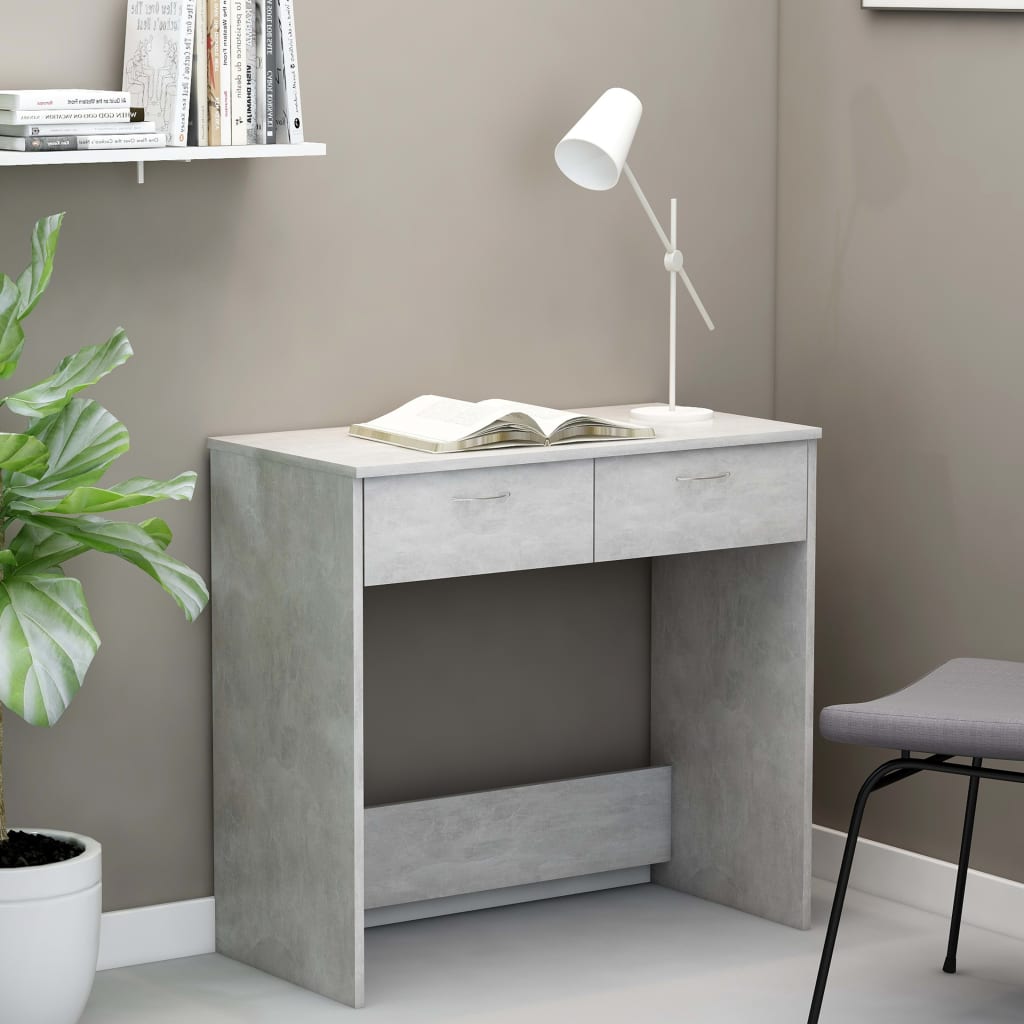 JUNG Vida Schreibtisch Betongrau 80x40x75 cm Holzwerkstoff