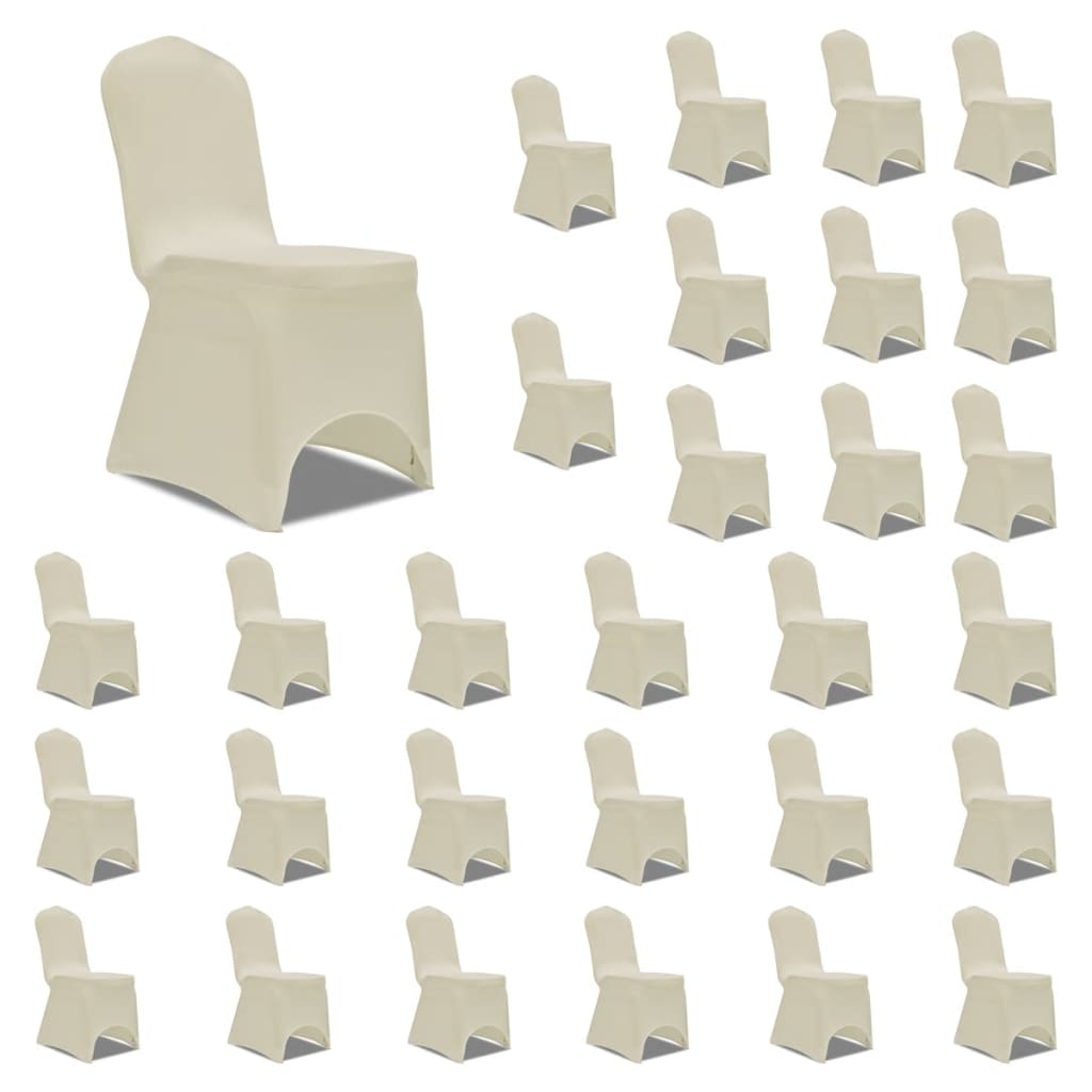 JUNG Vida Stretch-Stuhlhussen Creme 30 Stk.