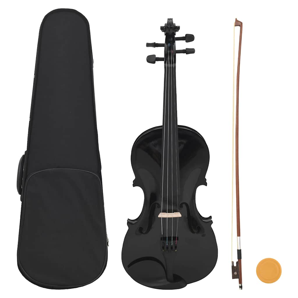JUNG Vida Violine Komplettset mit Bogen und Kinnhalter Helles Holz 4/4