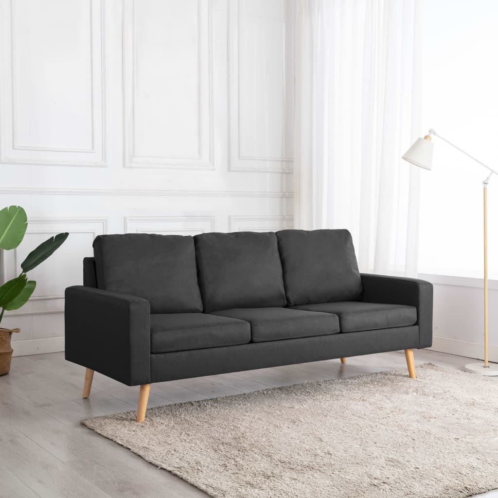 JUNG Vida 3-Sitzer-Sofa Dunkelgrau Stoff