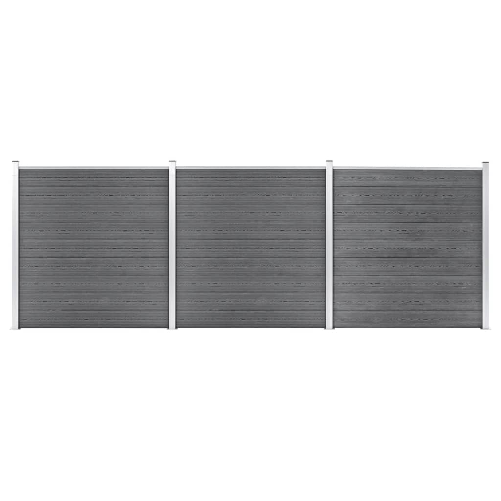 JUNG Vida Gartenzaun WPC 526x186 cm Grau