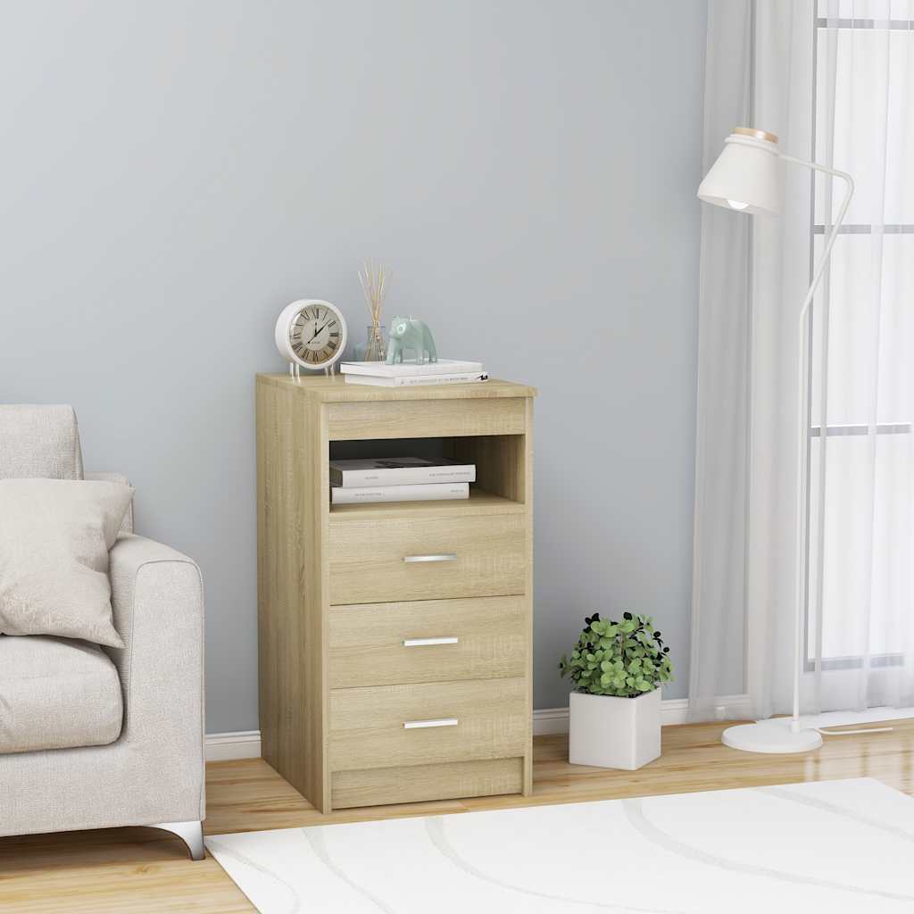 JUNG Vida Sideboard mit Schubladen Sonoma-Eiche 40x50x76 cm Holzwerkstoff