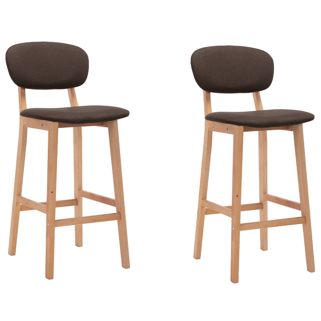 JUNG Vida Barhocker 2 Stk. Braun Stoff