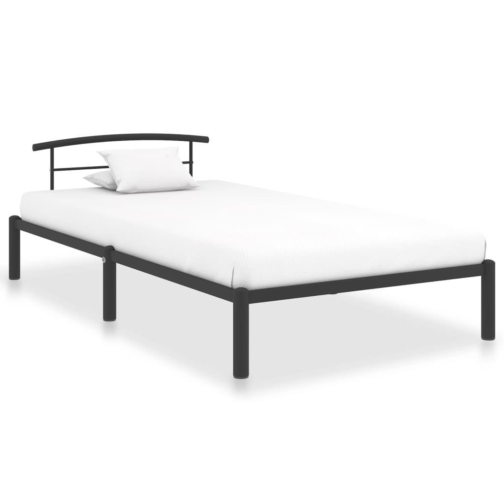 JUNG Vida Bettgestell Schwarz Metall 90x200 cm