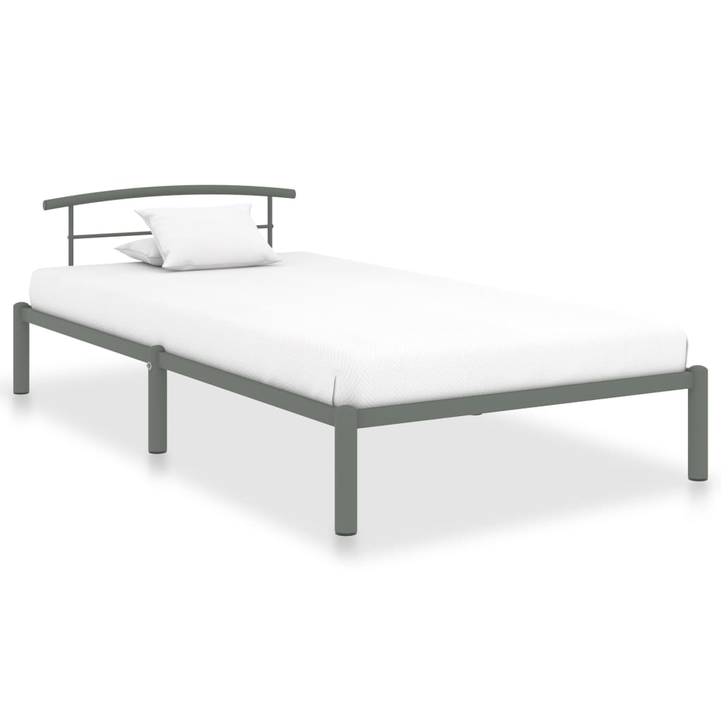 JUNG Vida Bettgestell Grau Metall 90x200 cm