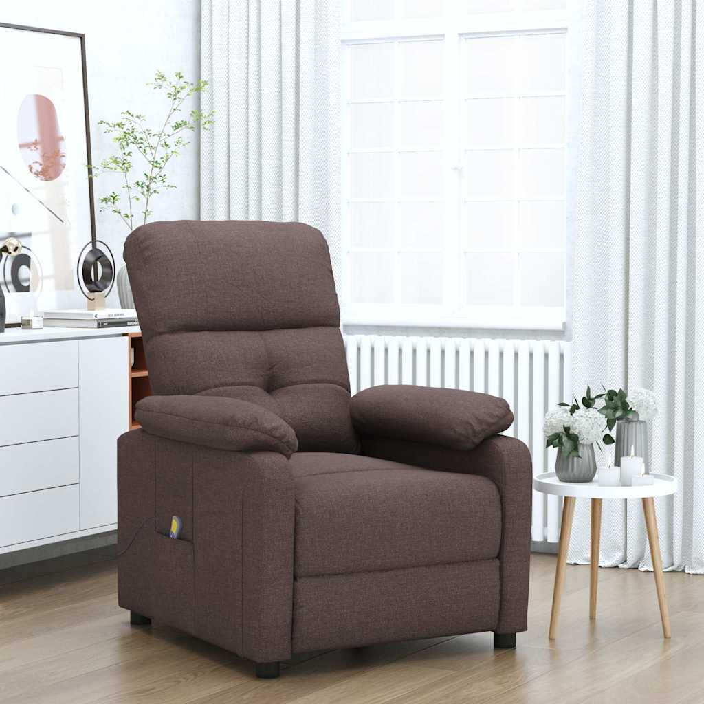 JUNG Vida Massagesessel Dunkelbraun Stoff