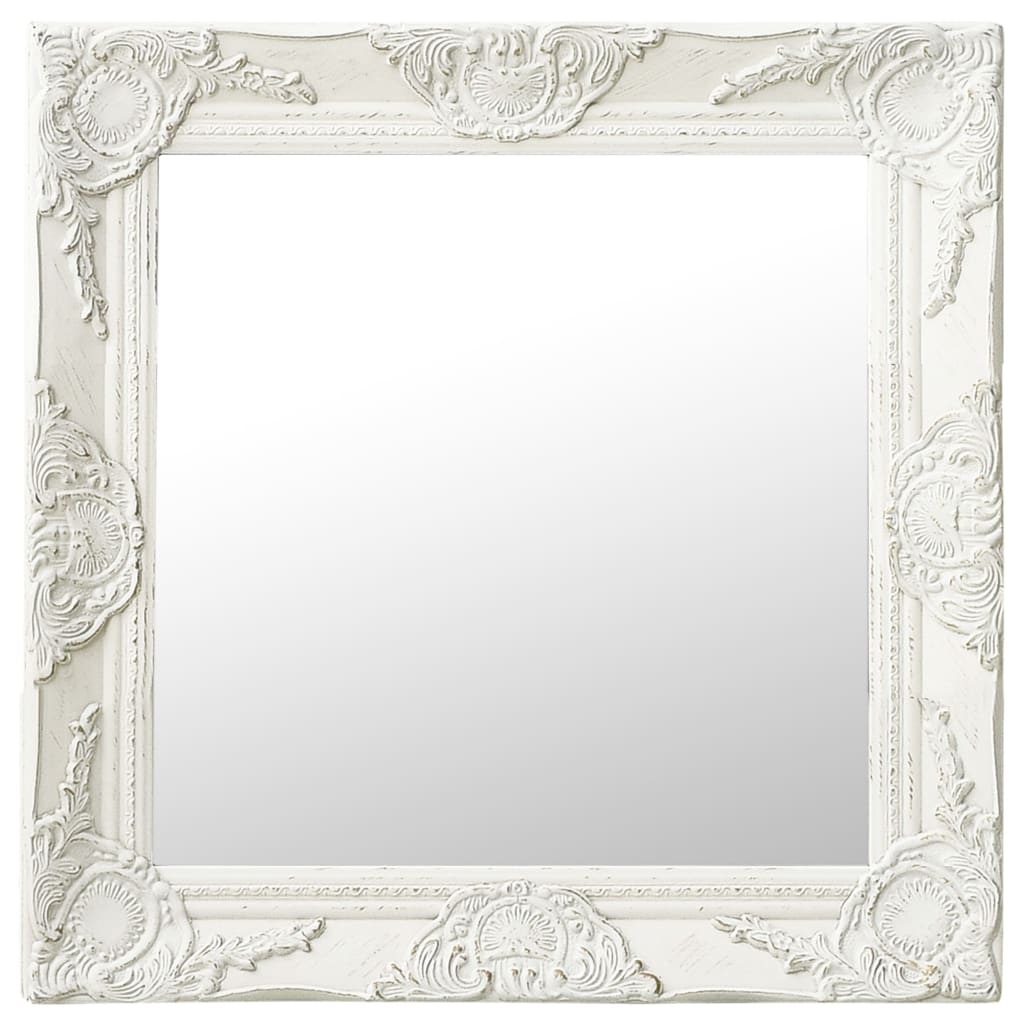 JUNG Vida Wandspiegel im Barock-Stil 50x50 cm Weiß