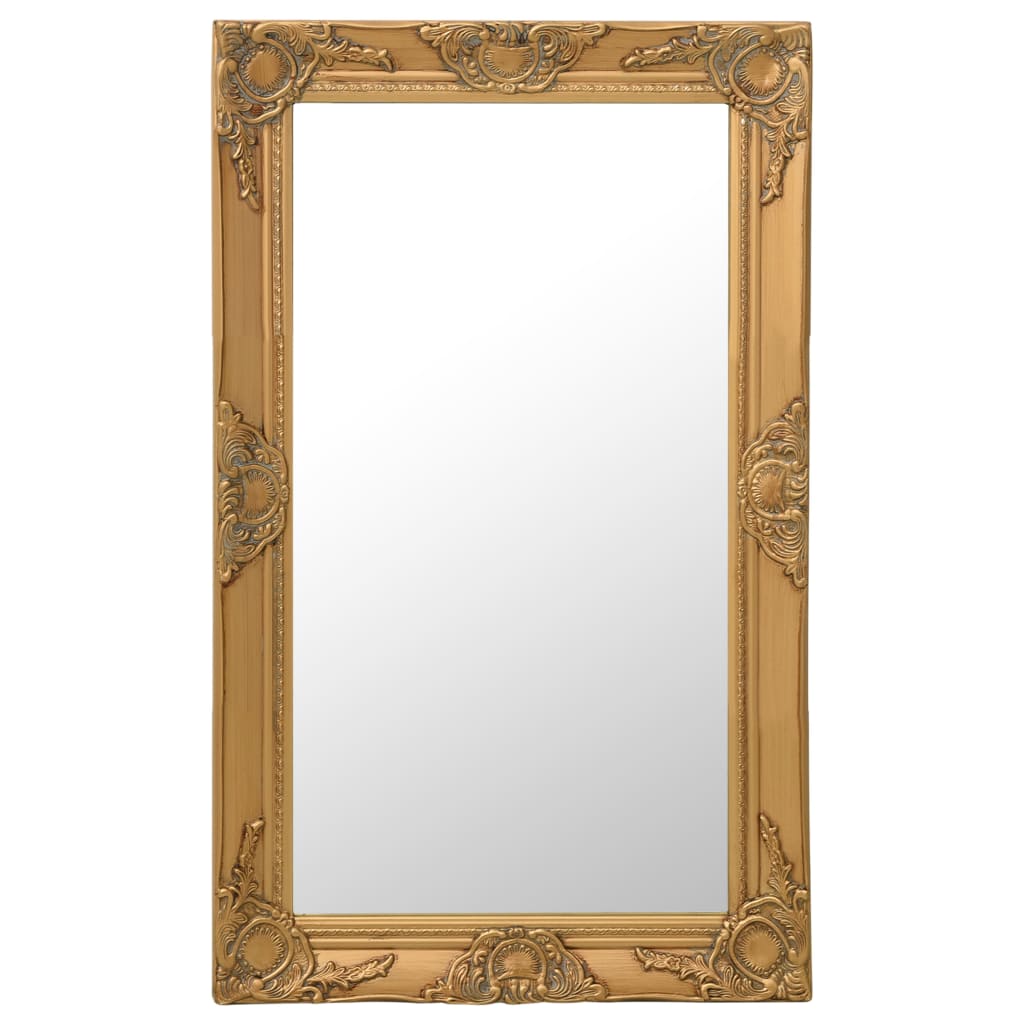 JUNG Vida Wandspiegel im Barock-Stil 50 x 80 cm Golden