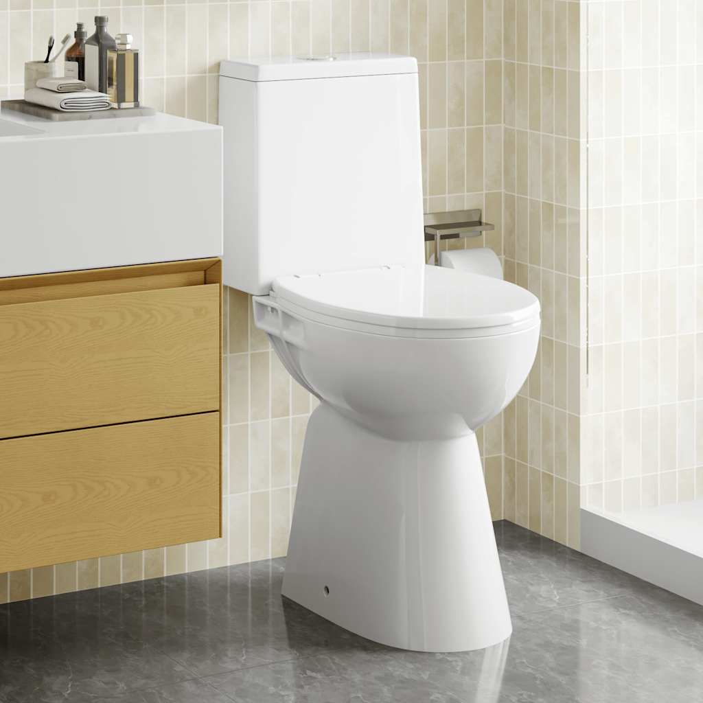 JUNG Vida Randloses WC 7 cm Extra Höhe Soft-Close Keramik Weiß