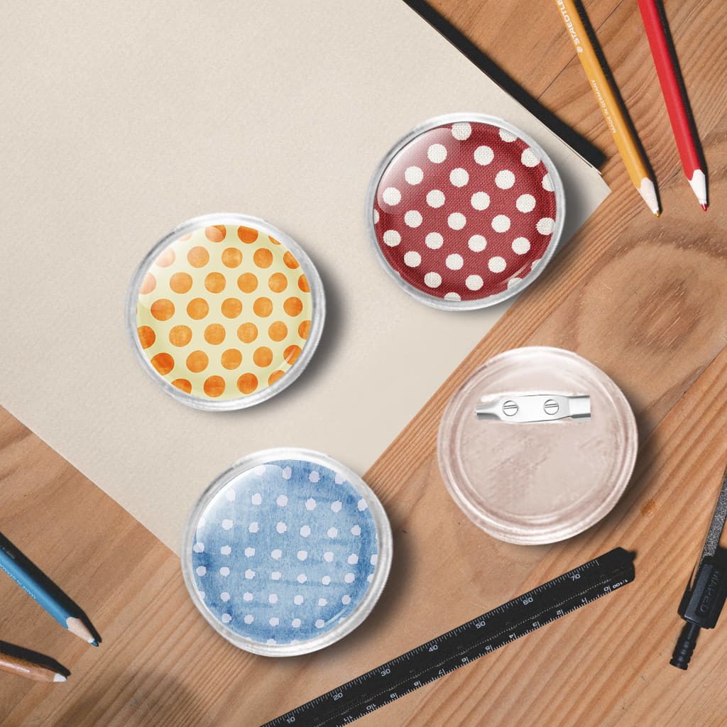 JUNG Vida Button-Set mit Anstecknadel 100 Stk. Acryl 37 mm