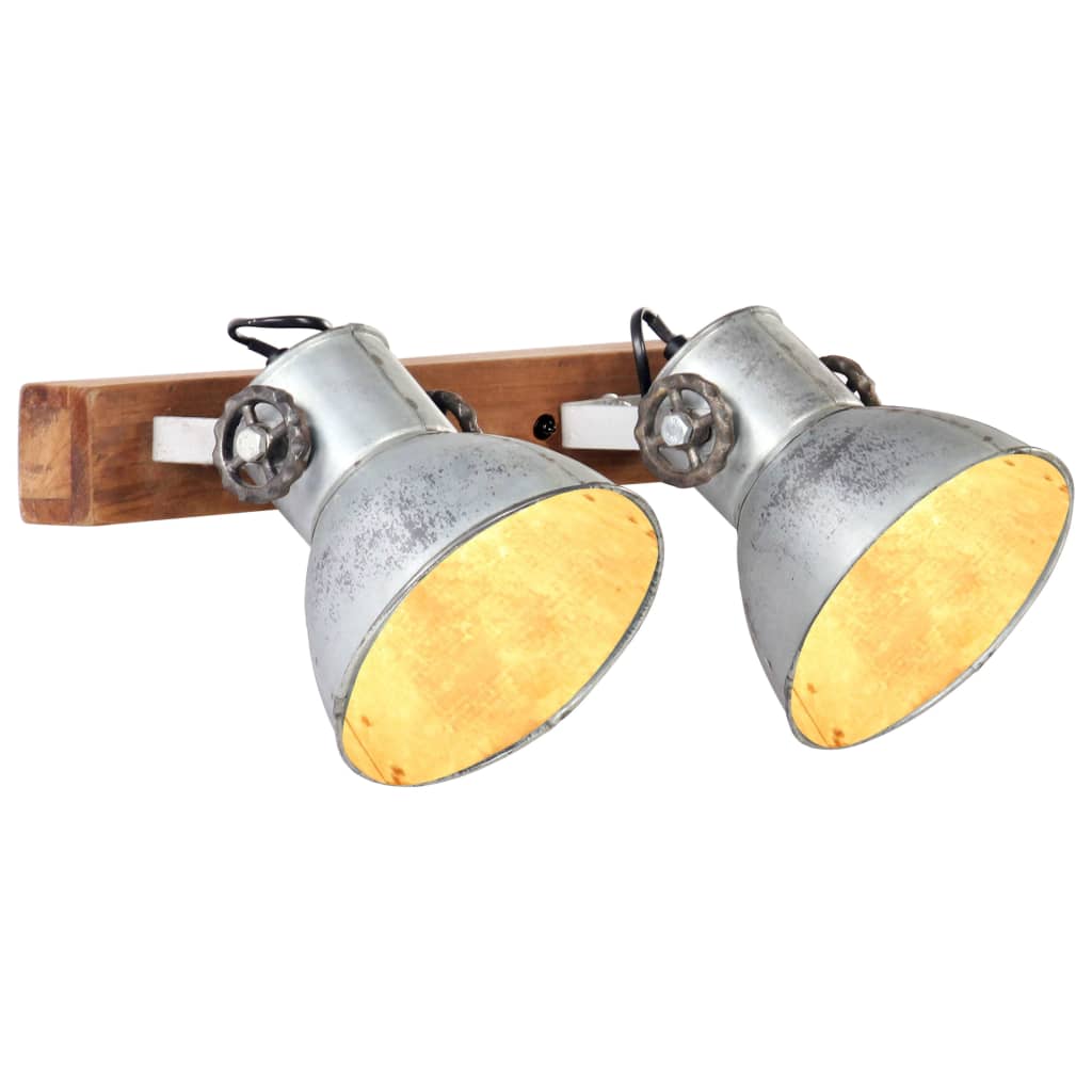JUNG Vida Wandlampe Industriestil Silbern 45x25 cm E27