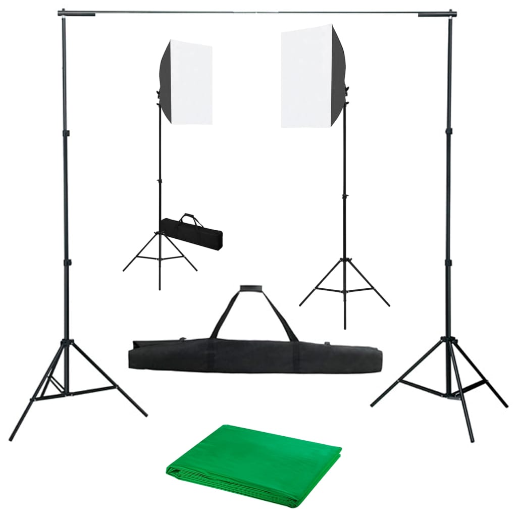 JUNG Vida Fotostudio-Set mit Softboxen und Hintergrundsystem