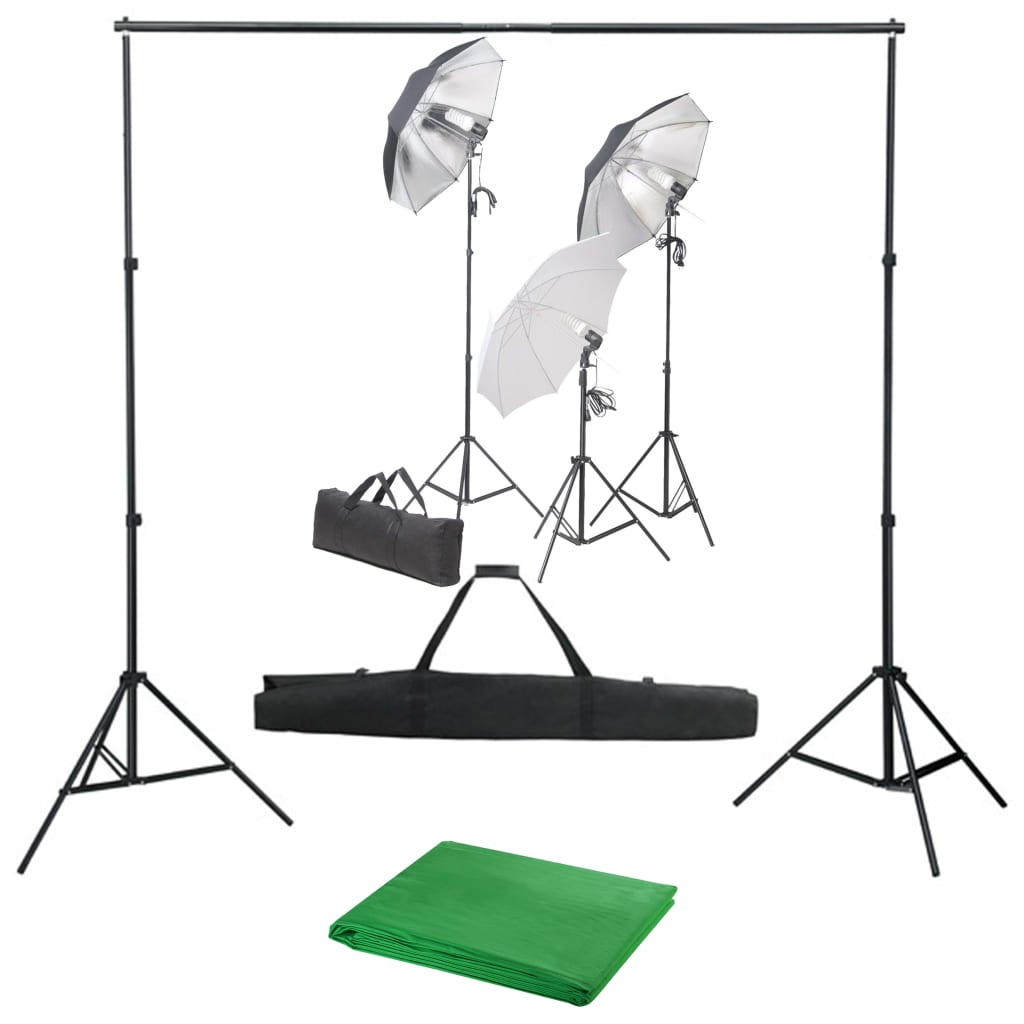 JUNG Vida Fotostudio-Set mit Lampen und Hintergrundsystem