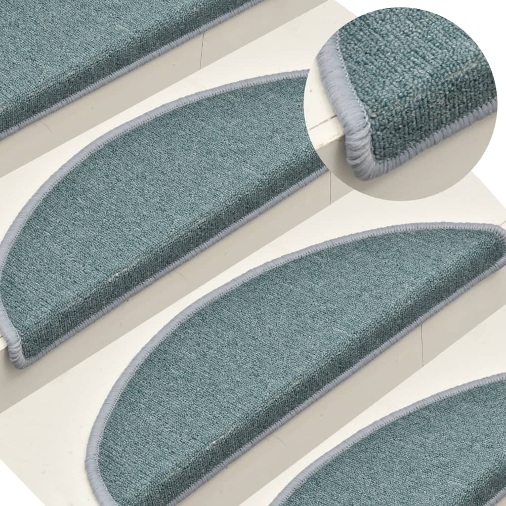 JUNG Vida Stufenmatten 15 Stk. 56x17x3 cm Seeblau Halbrund