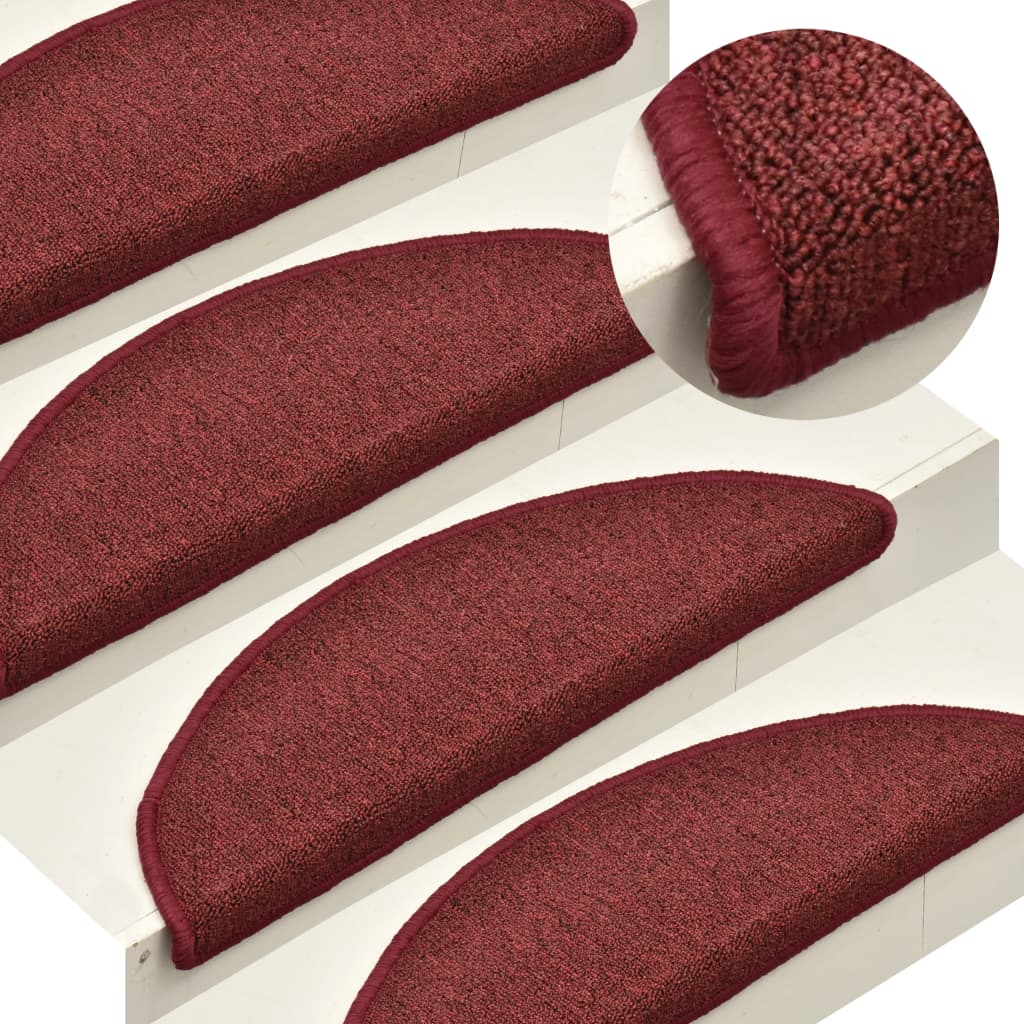 JUNG Vida Stufenmatten 15 Stk. 56x17x3 cm Bordeaux Halbrund