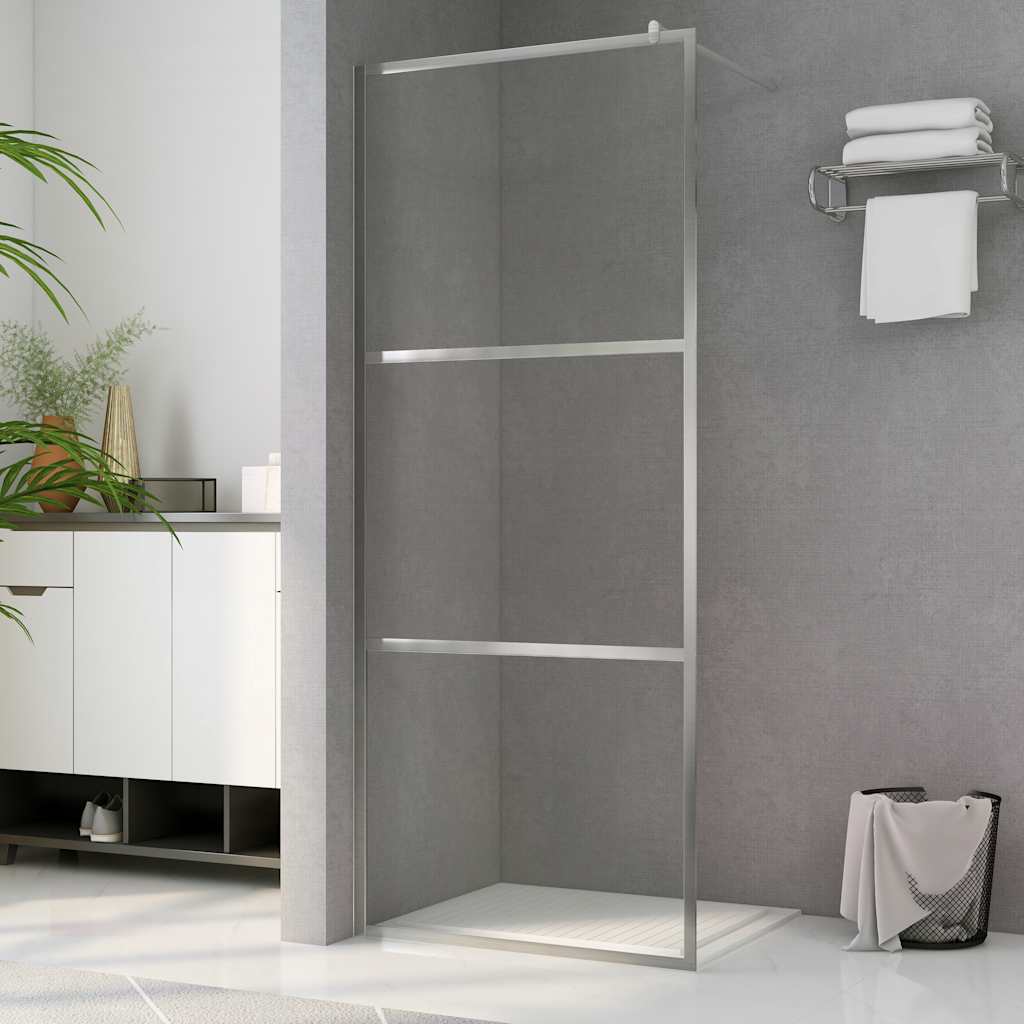 JUNG Vida Duschwand für Begehbare Dusche mit Klarem ESG-Glas 140x195 cm